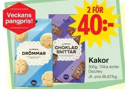 Matöppet Dazzley kakor erbjuda