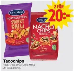 Matöppet Santa Maria Tacochips erbjuda