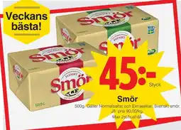 Matöppet Smör erbjuda
