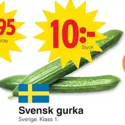 Matöppet Gurka erbjuda