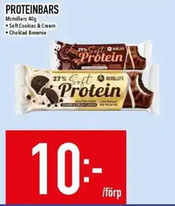 Matdax Mcmillers proteinbars erbjuda