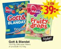 Matöppet Malaco Gott & Blandat erbjuda