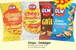 Matöppet Olw chips ostbågar erbjuda