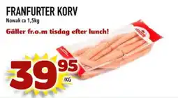 Din Mat Nowak franfurter korv erbjuda
