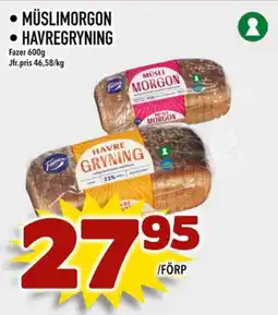 Din Mat Fazer Müslimorgon Havregryning erbjuda
