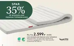Seng Wonderland premium topmadrasser erbjuda