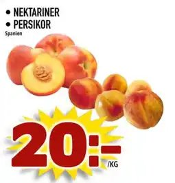 Din Mat Nektariner Persikor erbjuda