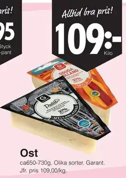 Matöppet Ost erbjuda