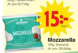 Matöppet Mozzarella erbjuda