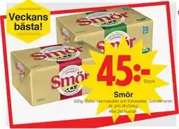 Matöppet Smör erbjuda