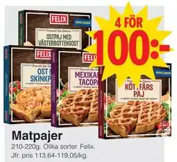 Matöppet Matpajer erbjuda