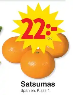 Matöppet Satsumas erbjuda