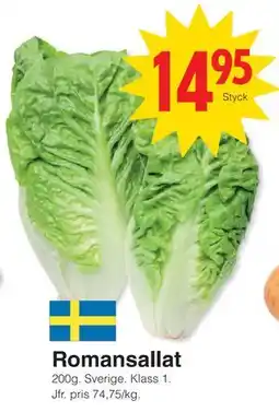 Matöppet Romansallat erbjuda