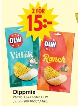 Matöppet Dippmix erbjuda