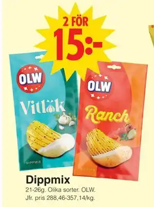 Matöppet Dippmix erbjuda
