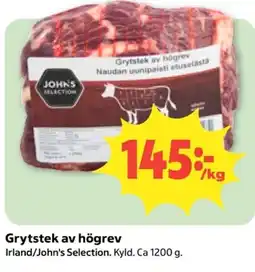 Coop John's Selection Grytstek av högrev erbjuda