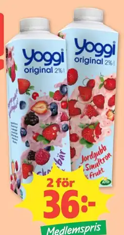 Coop Yoggi original 2% erbjuda