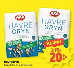 Coop Axa havregryn erbjuda
