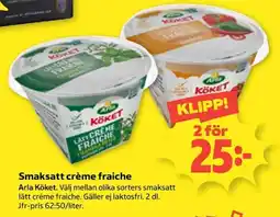 Coop Arla crème fraiche erbjuda
