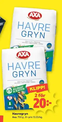 Coop Axa havregryn erbjuda