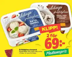Coop Triumf Glass gräddglass erbjuda