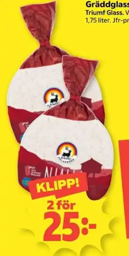 Coop Gräddglass Triumf Glass erbjuda