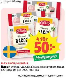 Coop Scan bacon erbjuda