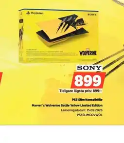 Power Sony ps5 slim konsolhölje marvel's wolverine battle yellow limited edition erbjuda
