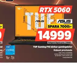 Power Asus tuf gaming f16 bärbar gamingdator erbjuda
