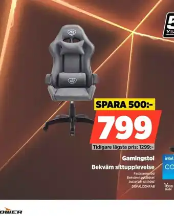 Power Dg gamingstol erbjuda