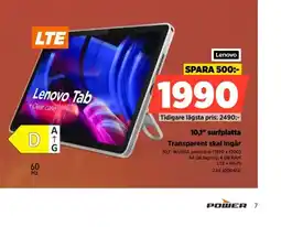 Power Lenovo Tab erbjuda