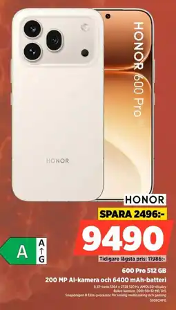 Power Honor 600 Pro erbjuda
