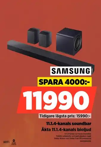 Power Samsung 11.1.4-kanals soundbar erbjuda