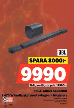 Power Jbl 11.1.4-kanals soundbar erbjuda