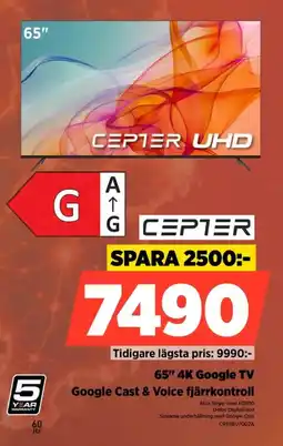 Power Cepter 65" 4K Google TV erbjuda