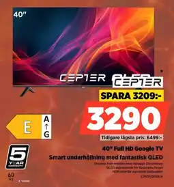Power Cepter 40" Full HD Google TV erbjuda