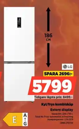 Power LG kyl/frys kombiskåp erbjuda