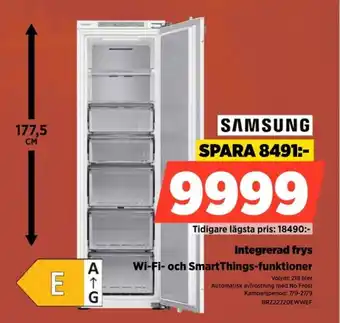 Power Samsung integrerad frys erbjuda