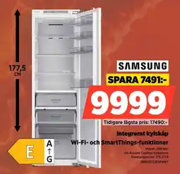 Power Samsung integrerat kylskåp erbjuda