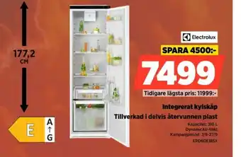 Power Electrolux integrerat kylskåp erbjuda