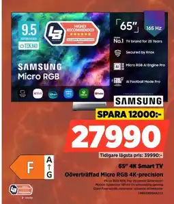 Power Samsung 65" 4K Smart TV erbjuda