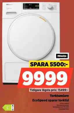 Power Miele Torktumlare EcoSpeed erbjuda