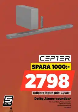 Power Cepter Dolby Atmos-soundbar erbjuda