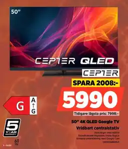 Power Cepter 50" 4K QLED Google TV erbjuda