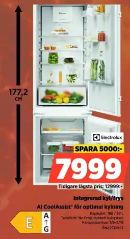 Power Electrolux integrerad kyl/frys erbjuda