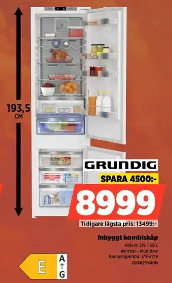 Power Grundig inbyggt kombiskåp erbjuda