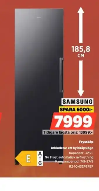 Power Samsung frysskåp erbjuda
