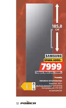 Power Samsung frysskåp erbjuda