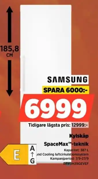 Power Kylskåp SpaceMax™-teknik erbjuda