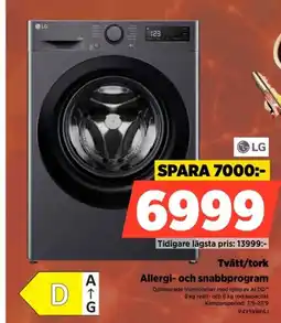 Power LG Tvätt/tork erbjuda